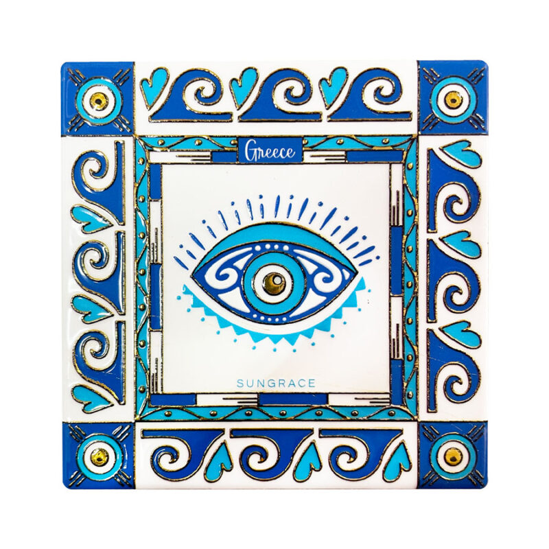 Σουβέρ Κεραμικό 3D Gold Doodle Eyes 4