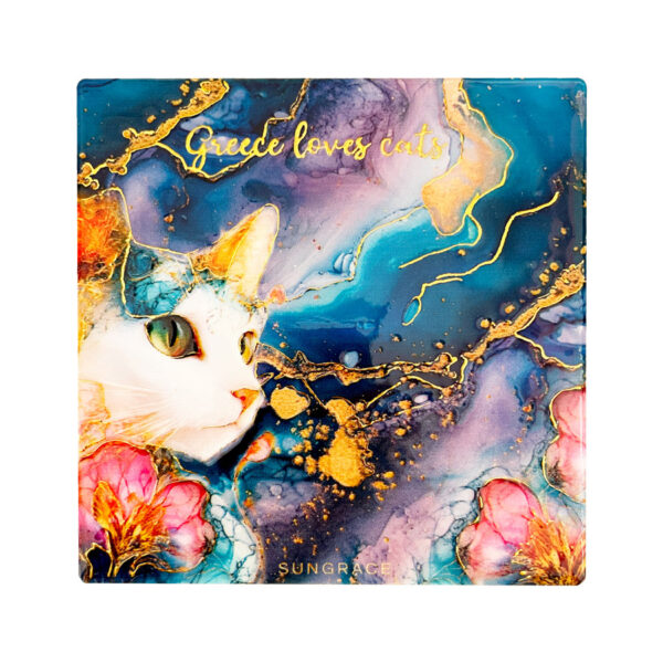 SG25-157-(3) Σουβέρ Κεραμικό Marble Cats 2