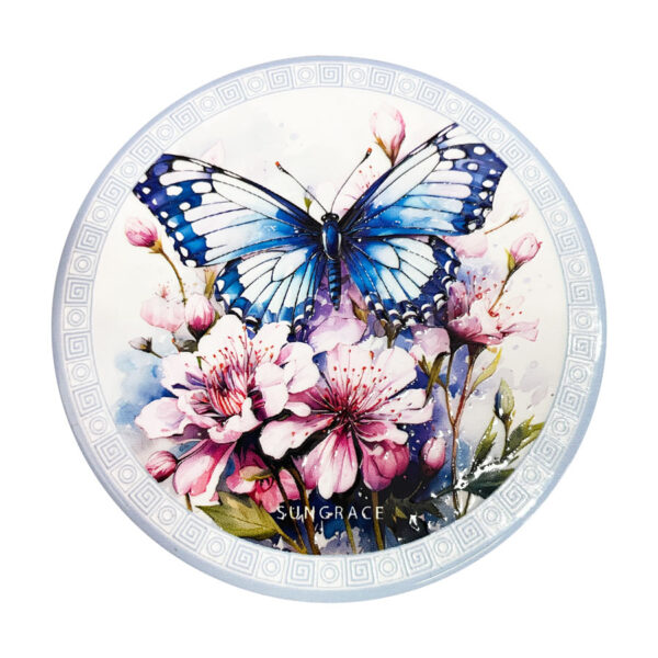 SG25-159-(6) Σουβέρ Κεραμικό Flowers Butterfies 1