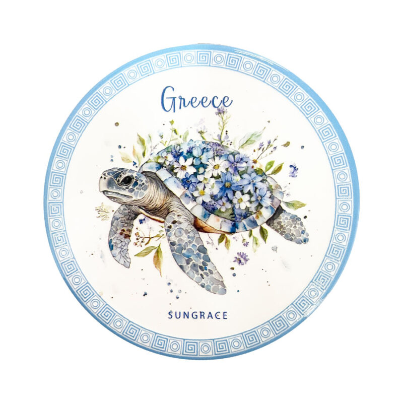 Σουβέρ Κεραμικό Flowers Turtles 2