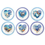 Σουβέρ Κεραμικό Beach Shells Συσκευασία 12 Τεμάχια