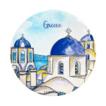 Σουβέρ Κεραμικό Sketchy Greek Houses 6