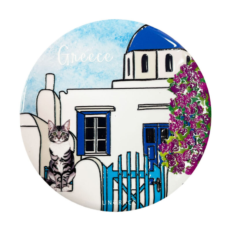 Σουβέρ Κεραμικό Sketchy Greek Houses 4