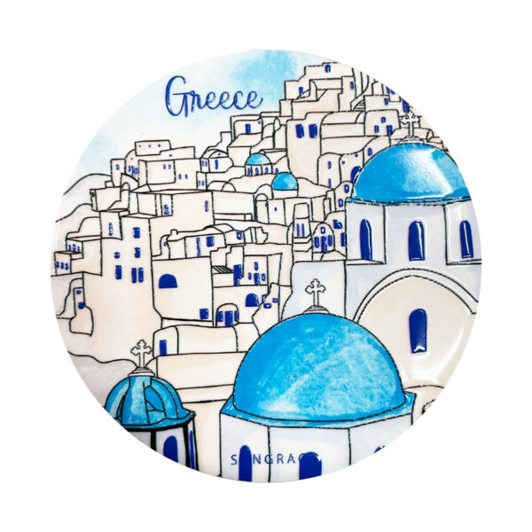 Σουβέρ Κεραμικό Sketchy Greek Houses 2