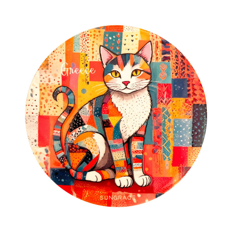 Σουβέρ Κεραμικό Colourfull Cats 4