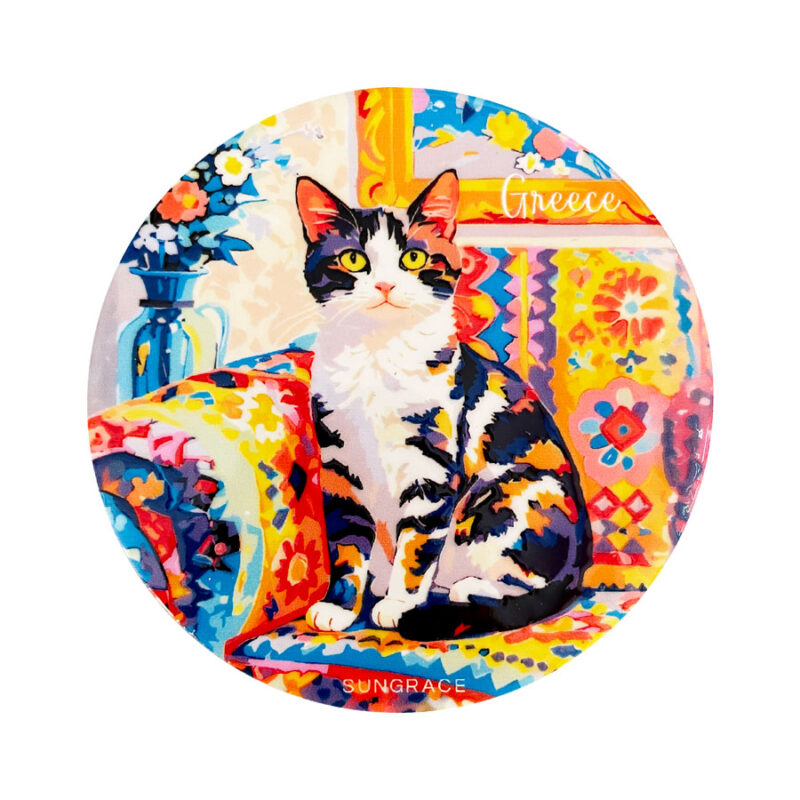 Σουβέρ Κεραμικό Colourfull Cats 3