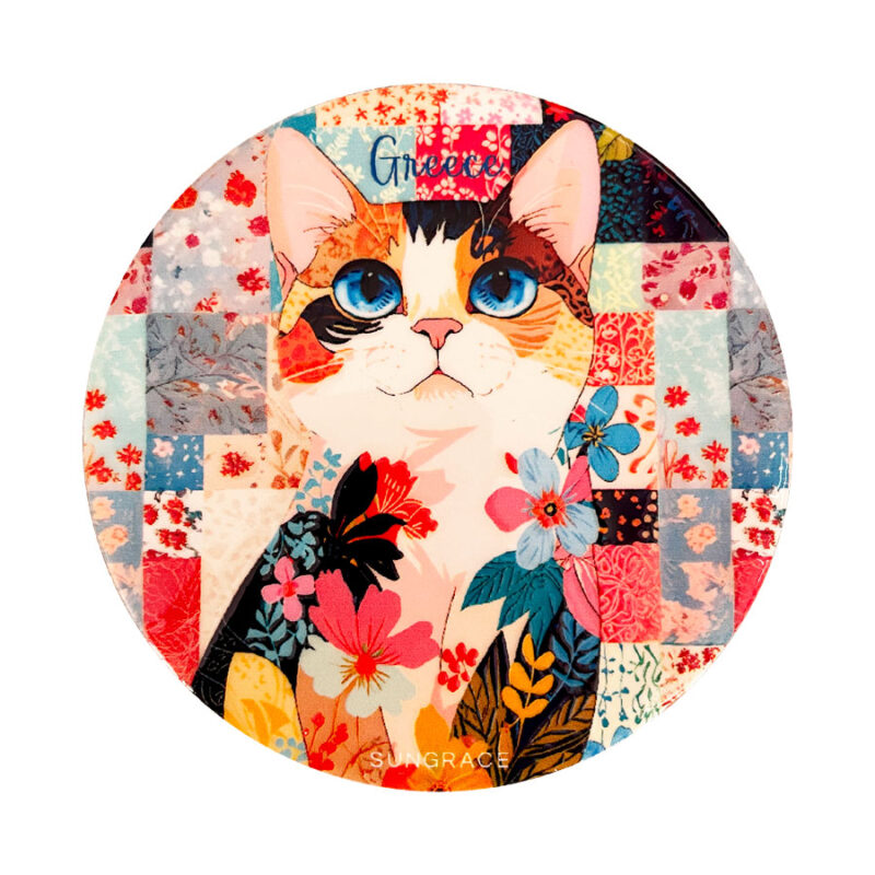 Σουβέρ Κεραμικό Colourfull Cats 1