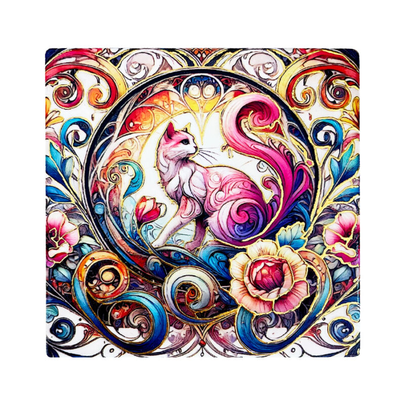 Σουβέρ Κεραμικό Mosaic Cats 3