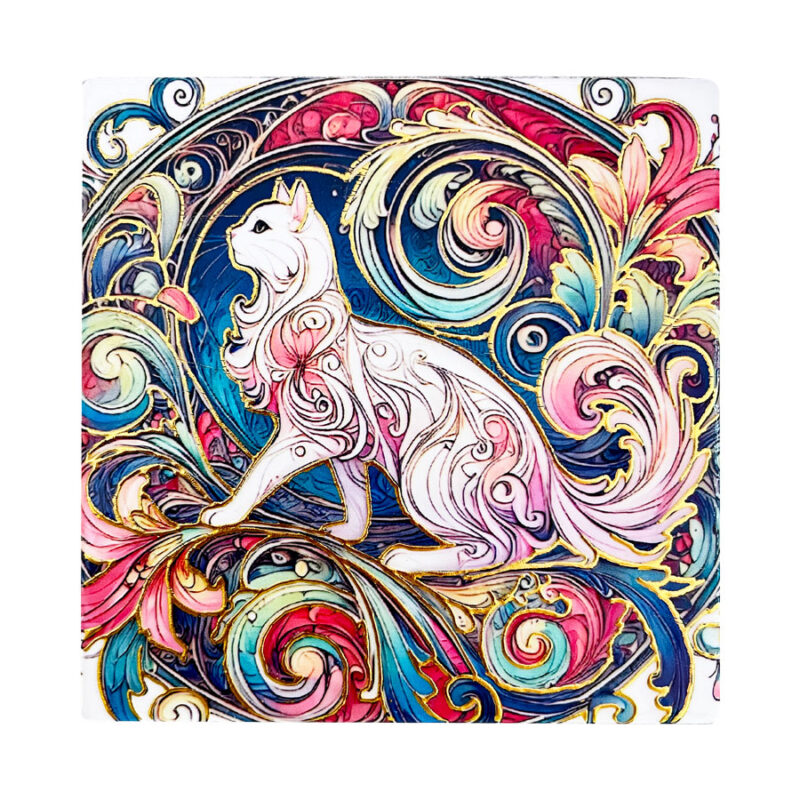 Σουβέρ Κεραμικό Mosaic Cats 1