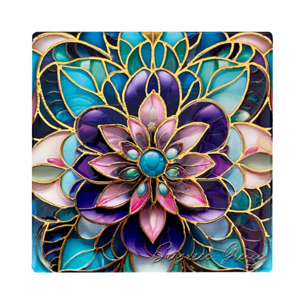 Σουβέρ Κεραμικό Mosaic Flowers 3