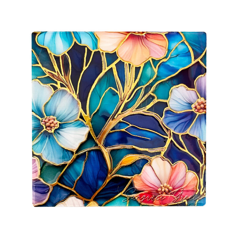 Σουβέρ Κεραμικό Mosaic Flowers 2