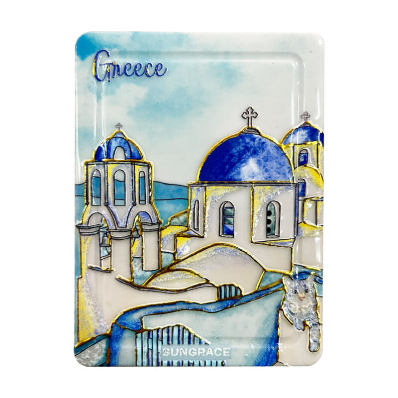 Μαγνήτης Κεραμικός Sketchy Greek Houses 5