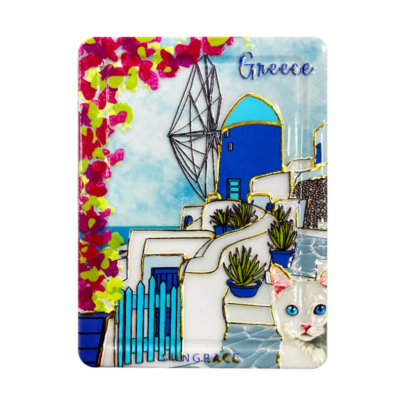 Μαγνήτης Κεραμικός Sketchy Greek Houses 3