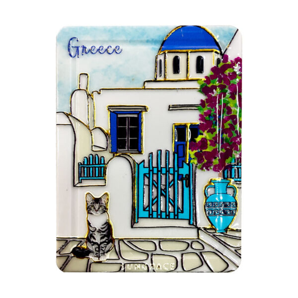 Μαγνήτης Κεραμικός Sketchy Greek Houses 1