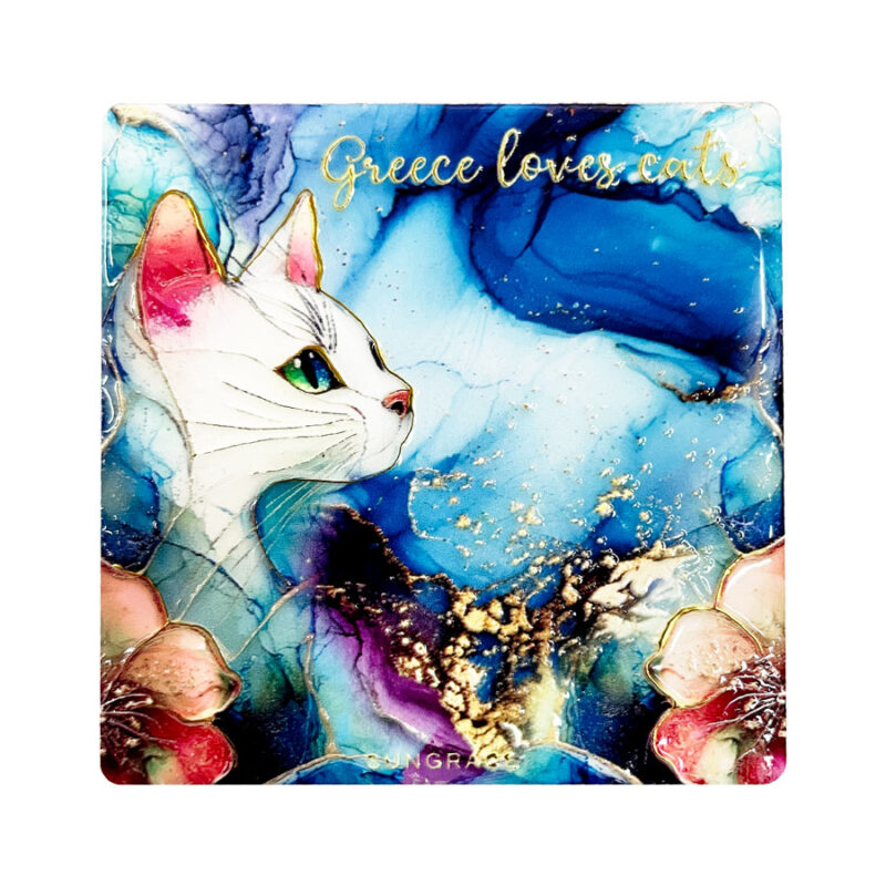 Μαγνήτης Κεραμικός Marble Cats 5