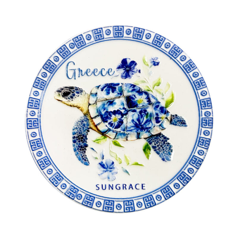 Μαγνήτης Κεραμικός Flowers Turtles 6