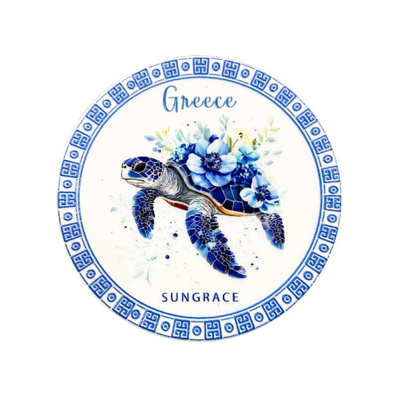Μαγνήτης Κεραμικός Flowers Turtles 5