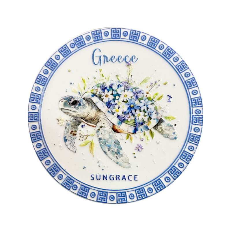 Μαγνήτης Κεραμικός Flowers Turtles 3