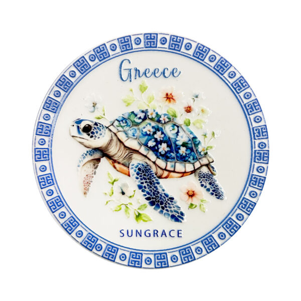 Μαγνήτης Κεραμικός Flowers Turtles 2