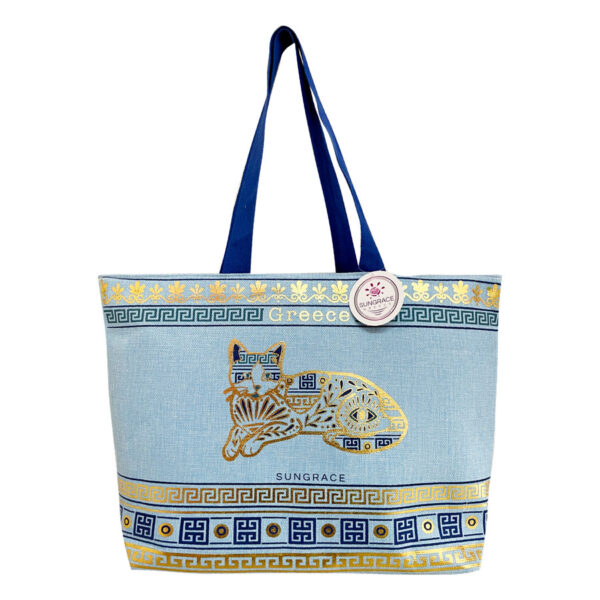 Τσάντα Παραλίας Sungrace Gold Blue Cat
