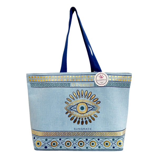 Τσάντα Παραλίας Sungrace Gold Blue Eye