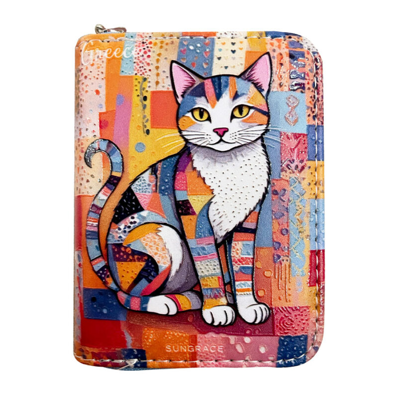 Πορτοφόλι Δερματίνη Θήκες Colourfull Cats 1