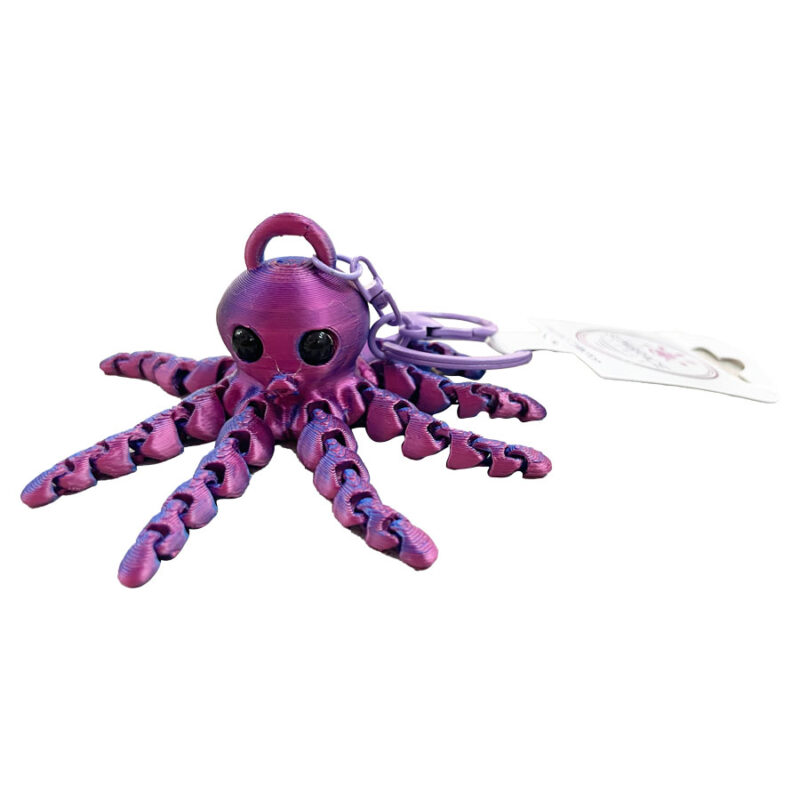 Μπρελόκ Πλαστικό 3D Octapus Μωβ