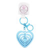Μπρελόκ Πλαστικό 3D Spinner Heart Γαλάζιο