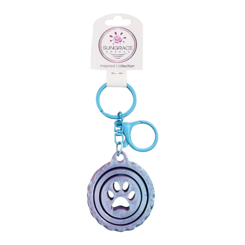 Μπρελόκ Πλαστικό 3D Spinner Paw Γαλάζιο