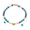 Βραχιόλι Μακραμέ Colourfull Heart Μπλε