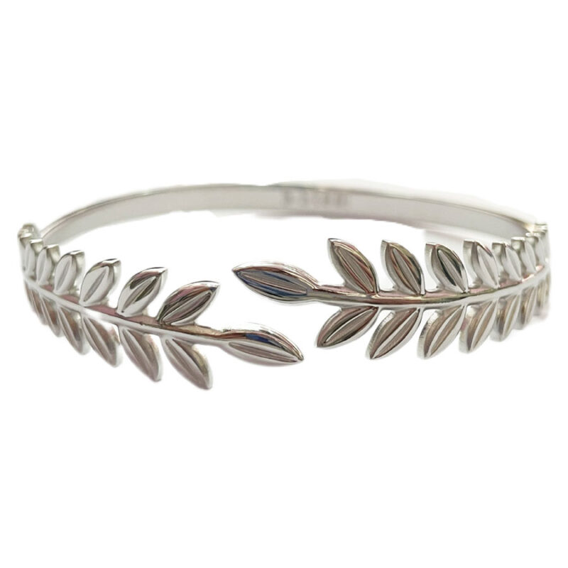 Χειροπέδα Stainless Steel Κλασί Ελιάς Ασημί